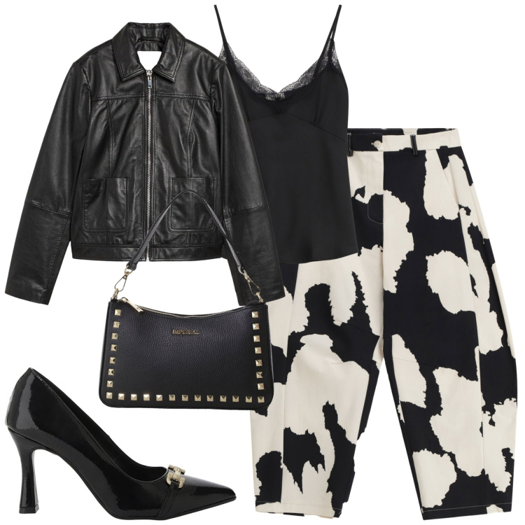 Outfit donna - I pant Imperial. Stile Trendy per Tutti i giorni. Abbinamento con giacche, pochette, pantaloni a palazzo, décolleté, top.