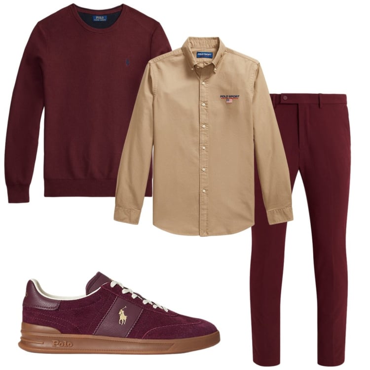 Outfit uomo - Total look #2259040. Stile Trendy per Serata speciale. Abbinamento con sneakers, pantaloni, camicie, maglieria.