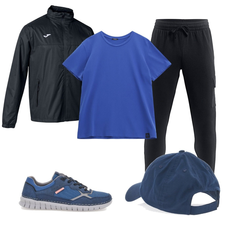 Outfit uomo - Total look #2259055. Stile Urban per Tutti i giorni. Abbinamento con t-shirt, sneakers, giacche, cappelli, pantaloni.