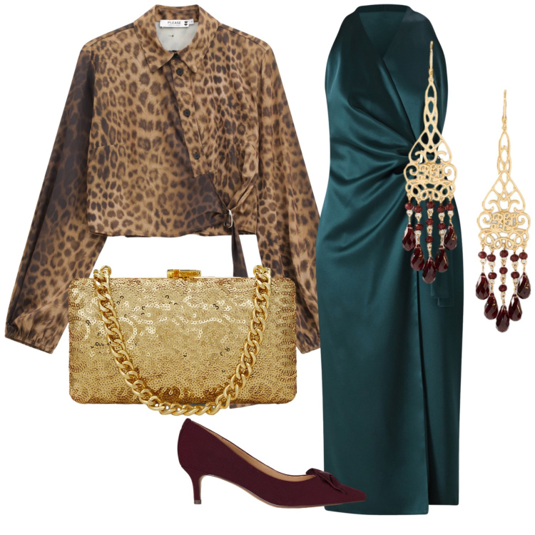 Outfit donna - Pizzo raso e maculato. Stile Glamour per Cerimonia. Abbinamento con camicie, vestiti midi/longuette, décolleté, orecchini, clutch.