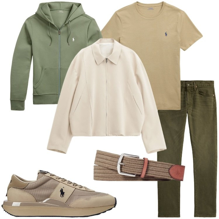 Outfit uomo - Serata in città. Stile Trendy per Serata speciale. Abbinamento con cappotti, cinture, felpe, sneakers, t-shirt, jeans.
