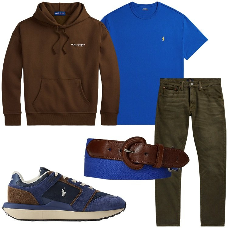 Outfit uomo - Casual con stile. Stile Casual per Tutti i giorni. Abbinamento con jeans, t-shirt, cinture, sneakers, felpe con cappuccio.