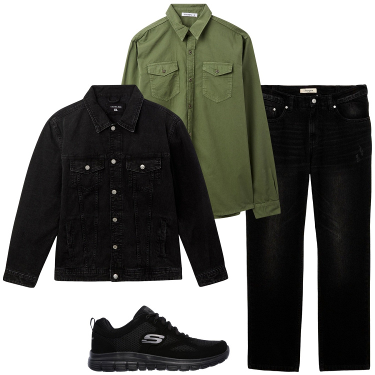 Outfit uomo - Sunday. Stile Casual per Tutti i giorni. Abbinamento con jeans, camicie, giacche, sneakers.