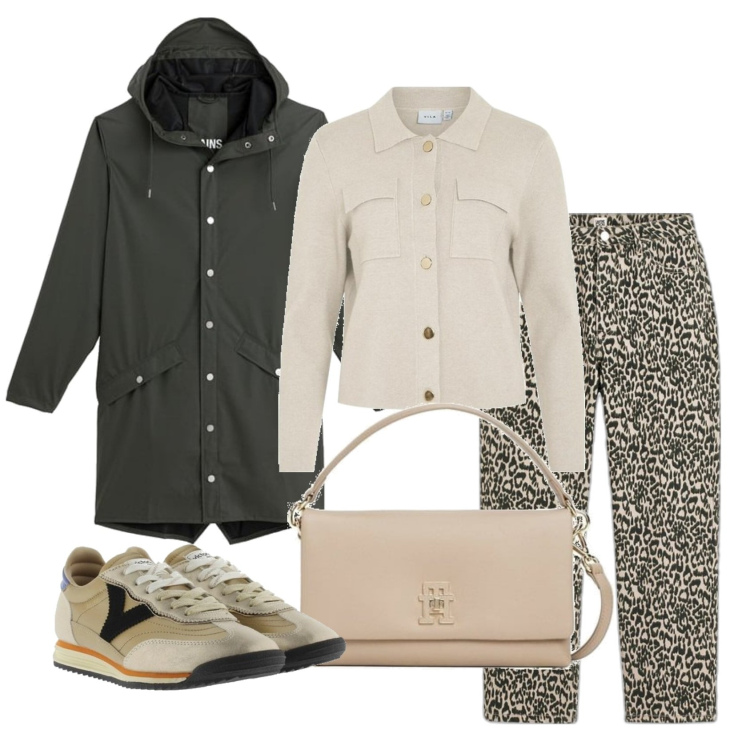 Outfit mujer - Casual #11130. Estilo Casual para Todos los días. Combinación con vaqueros, cárdigans, sneakers, blazers, bandoleras.