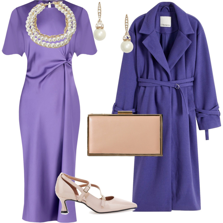 Outfit donna - Matrimonio a Dicembre. per Cerimonia. Abbinamento con cappotti, vestiti midi/longuette, pochette, collane, orecchini, décolleté.