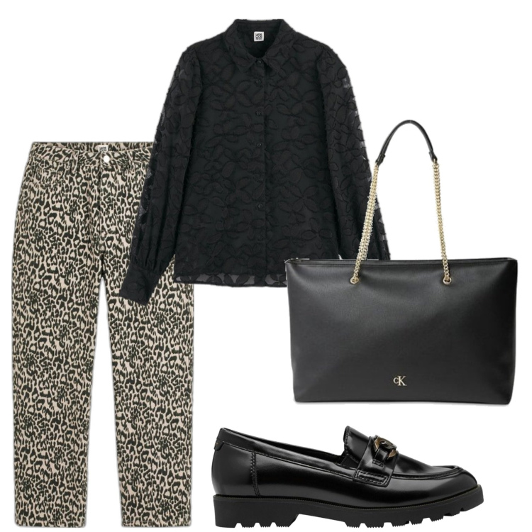 Outfit mujer - Urban look. Estilo Urban para Todos los días. Combinación con mocasines, vaqueros, bolso tote, camisas.