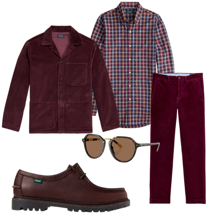 Outfit uomo - Total look #2259492. Stile Business/Elegante per Ufficio. Abbinamento con pantaloni, occhiali da sole, scarpe stringate, giacche, camicie.