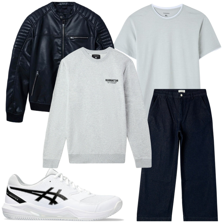 Outfit uomo - Week-end. Stile Urban per Tutti i giorni. Abbinamento con t-shirt, jeans, giacche, felpe, sneakers.