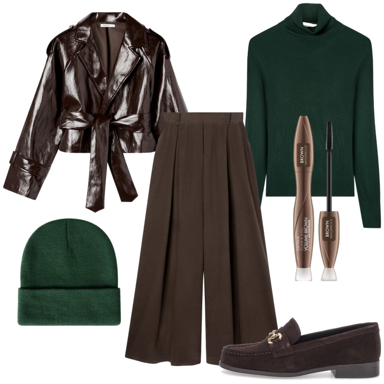 Outfit donna - In ufficio. Stile Bon Ton per Ufficio. Abbinamento con mascara, pantaloni, maglieria, berretti, giacche, mocassini.