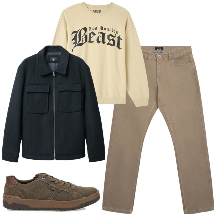 Outfit uomo - Ottobre. Stile Casual per Tutti i giorni. Abbinamento con jeans, cappotti, felpe, sneakers.