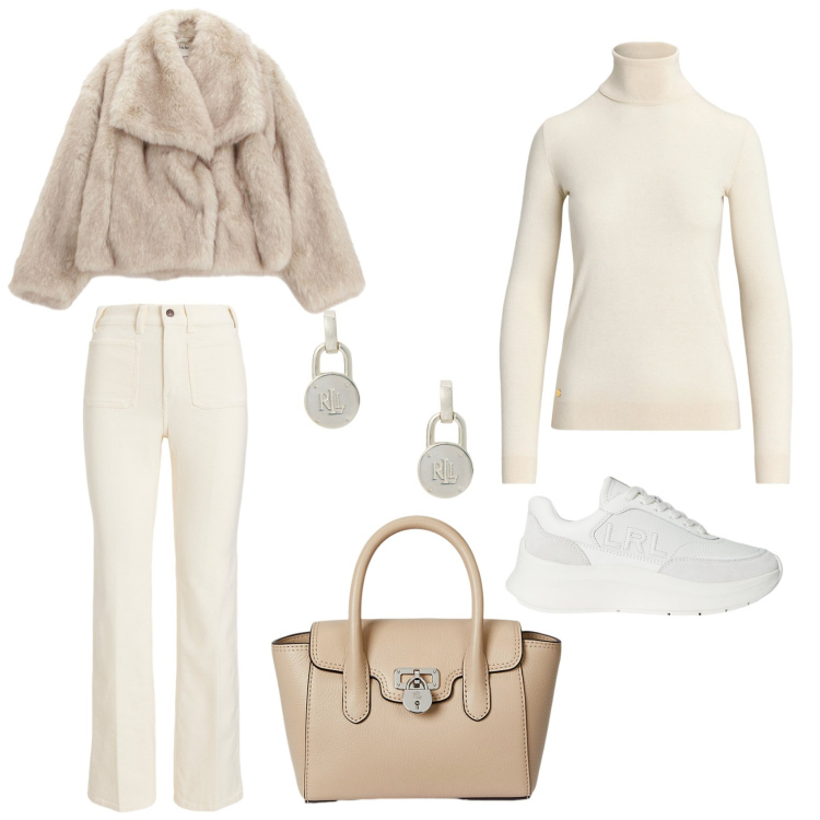 Outfit donna - Total look #2260111. Stile Glamour per Scuola/Università. Abbinamento con blazer, orecchini, maglieria, borse a mano, sneakers, pantaloni.