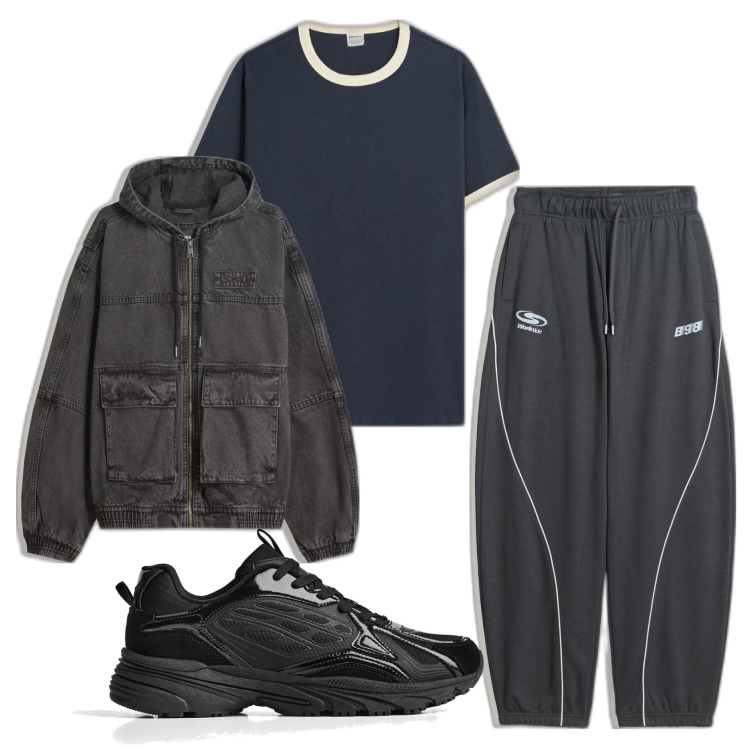 Outfit hombre - Casual look. Estilo Casual para Todos los días. Combinación con chaquetas, pantalones, camiseta, sneakers.