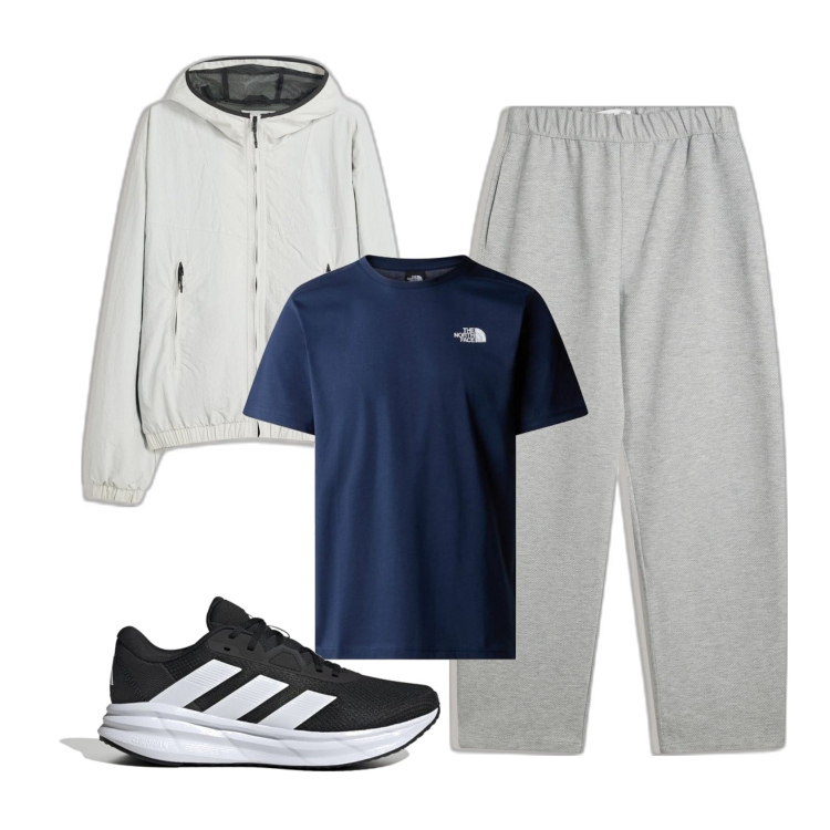 Outfit hombre - Deportivo. Estilo Urban para Deporte. Combinación con chaquetas, pantalones, sneakers, camiseta.