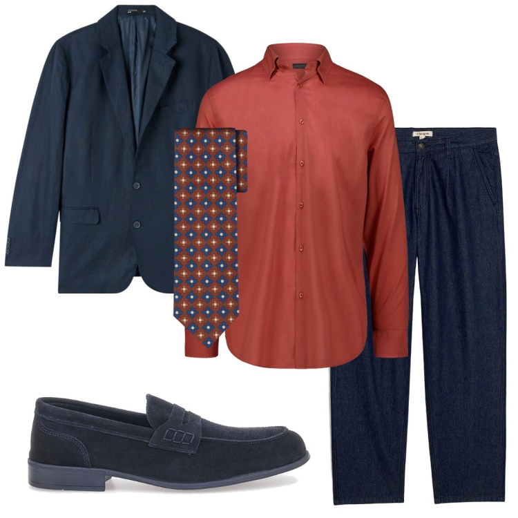 Outfit uomo - Total look #2260231. Stile Business/Elegante per Serata speciale. Abbinamento con jeans dritti, giacche, scarpe stringate, camicie, cravatte.