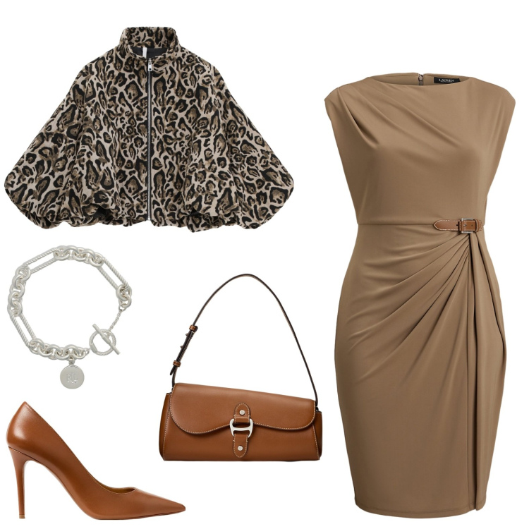 Outfit donna - Total look #2260617. Stile Glamour per Serata fuori. Abbinamento con bomber, braccialetti, décolleté, borse a spalla, vestiti.