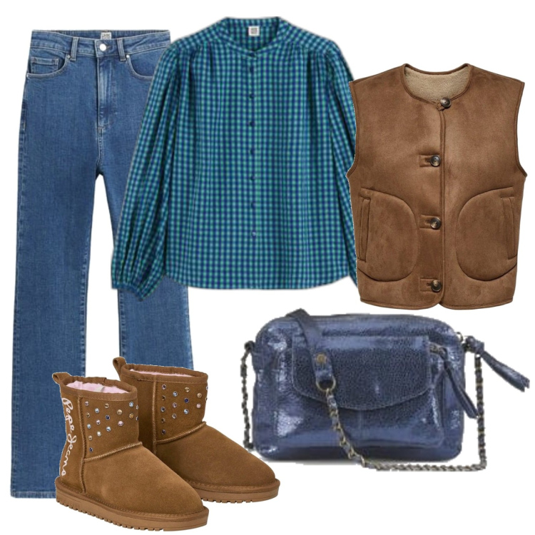 Outfit mujer - Boho girl. Estilo Boho para Todos los días. Combinación con chalecos, bandoleras, camisas, botines, vaqueros bootcut.