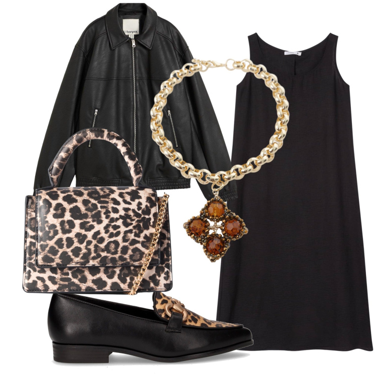 Outfit donna - Ristorante dí lavoro. Stile Urban per Ufficio. Abbinamento con blazer, vestiti lunghi, borse a tracolla, collane, mocassini.