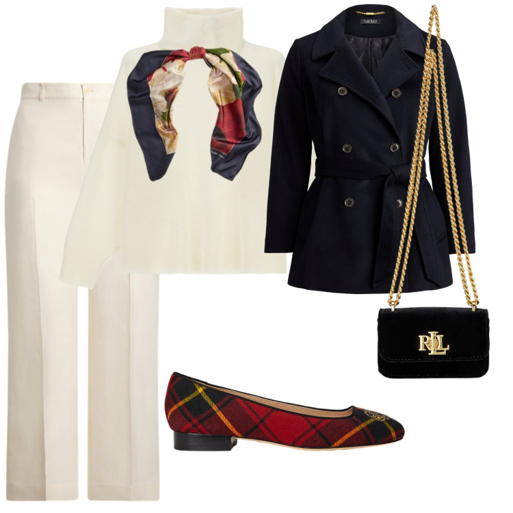 Outfit donna - Vacanze. per Mare. Abbinamento con maglieria, ballerine, pantaloni, cappotti, pochette, foulard.