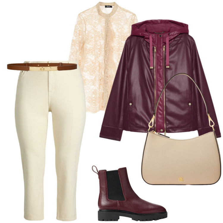 Outfit donna - Commissioni. per Tutti i giorni. Abbinamento con camicie, jeans dritti, borse a spalla, cinture, stivaletti chelsea, giacche.