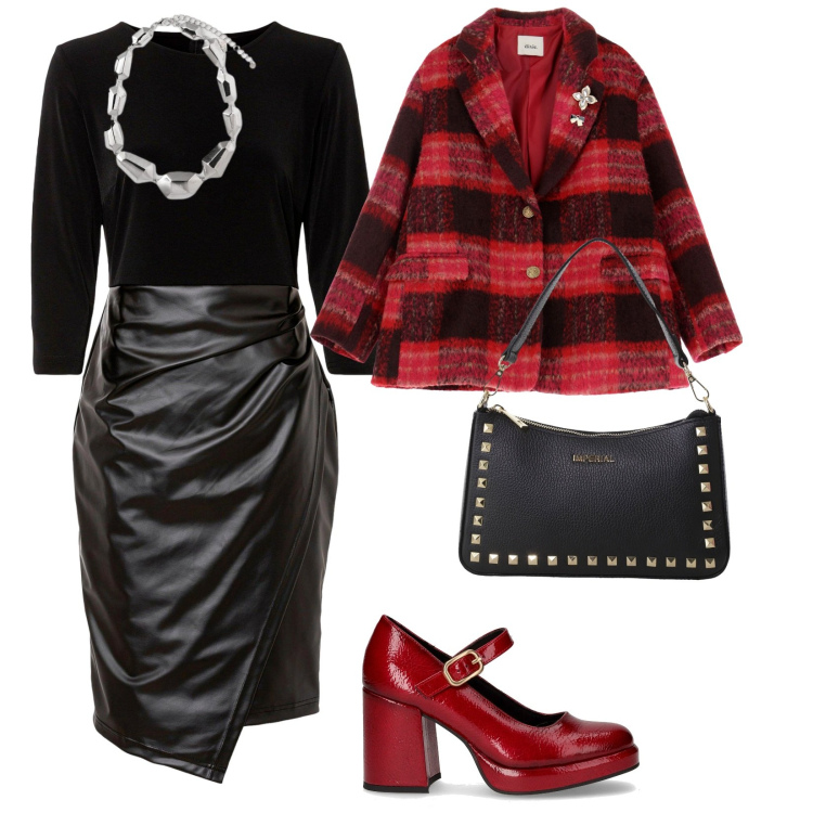 Outfit donna - Al compleanno di luca. per Serata fuori. Abbinamento con vestiti, pochette, blazer, décolleté, ciondoli.