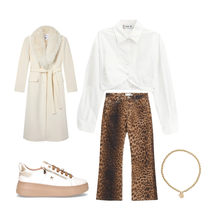 Outfit donna - Elegantemente stravagante !. Stile Casual chic per Ufficio. look ideale per Tall. Abbinamento con cappotti, pantaloni, camicie, collane, sneakers.