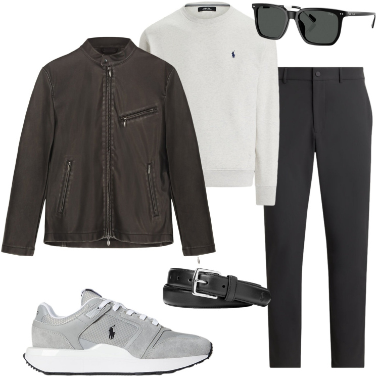 Outfit uomo - Minimal Urbano. Stile Urban per Tutti i giorni. Abbinamento con cinture, occhiali da sole, sneakers, pantaloni, felpe, giacche.