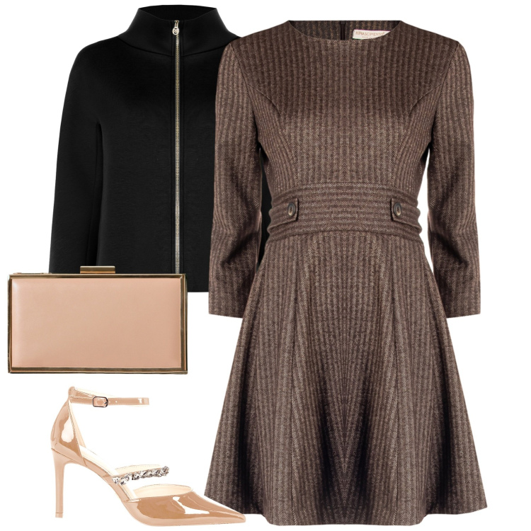 Outfit donna - Cresima. Stile Chic per Cerimonia. Abbinamento con vestiti corti, pochette, cappe, décolleté.