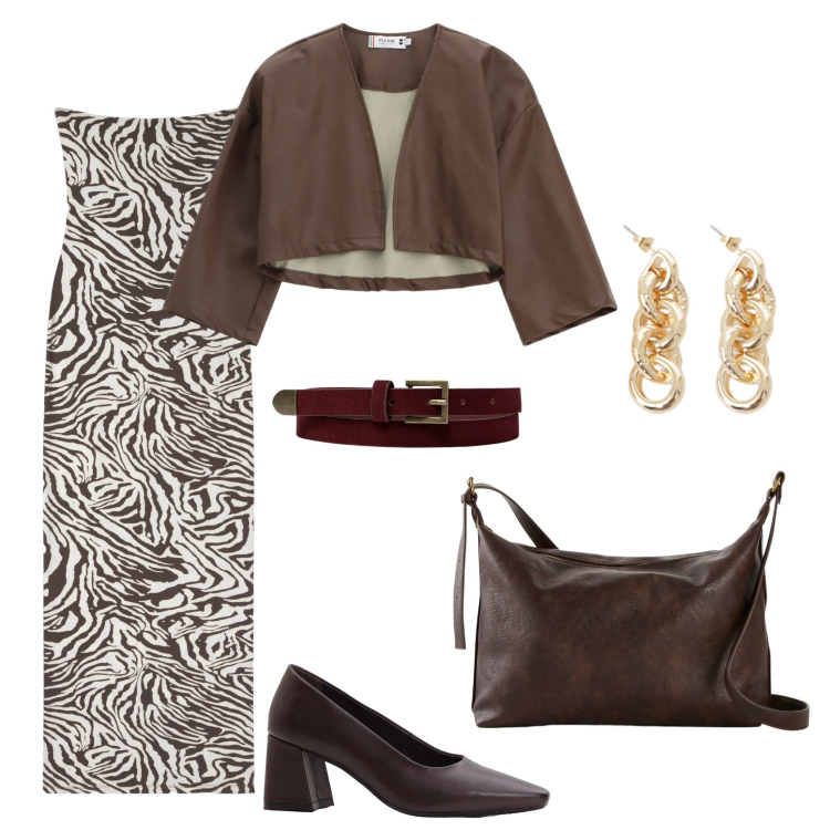 Outfit donna - Total look #2261591. Stile Romantica per Cerimonia. Abbinamento con décolleté, borse a tracolla, vestiti lunghi, giacche, orecchini, cinture.