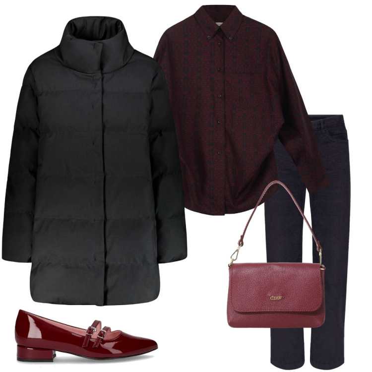 Outfit donna - Fall mid season sale. Stile Urban per Tutti i giorni. Abbinamento con borse a tracolla, cappotti, camicie, pantaloni, ballerine.