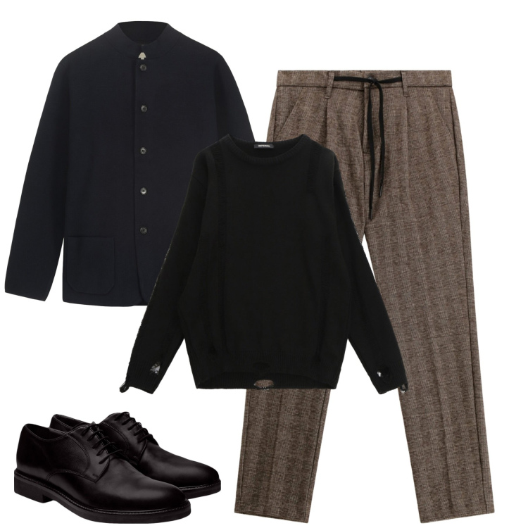Outfit uomo - Total look #2262037. Stile Urban per Tutti i giorni. Abbinamento con maglieria, pantaloni, scarpe stringate, giacche.