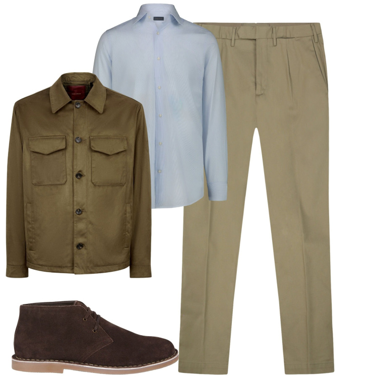 Outfit uomo - City. Stile Urban per Tutti i giorni. Abbinamento con giacche, stivali e stivaletti, pantaloni, camicie.