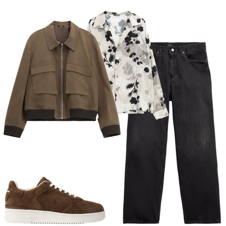 Outfit uomo - City. Stile Trendy per Tutti i giorni. Abbinamento con camicie, giacche, sneakers, jeans.