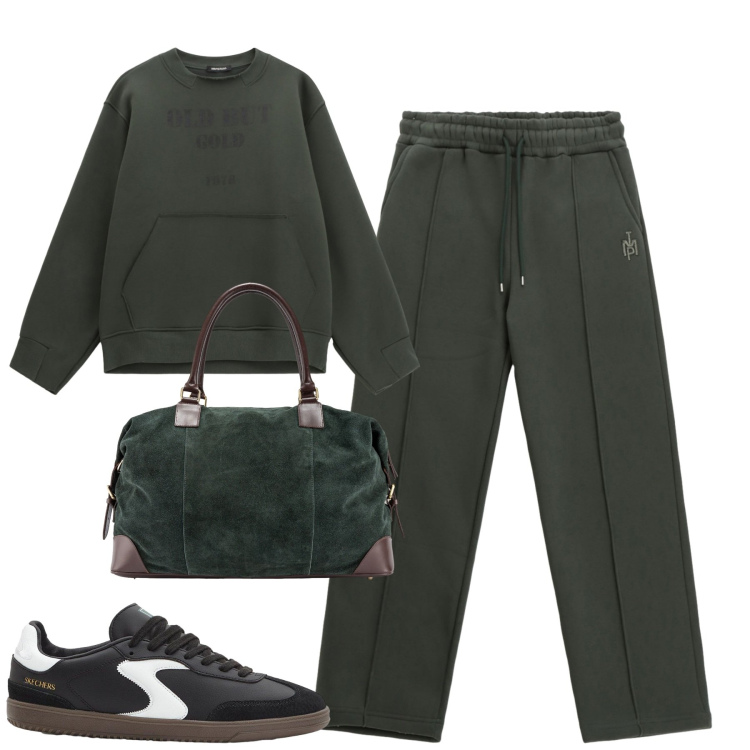Outfit uomo - Imperial. Stile Casual per Tutti i giorni. Abbinamento con sneakers, felpe, pantaloni, borse sportive.
