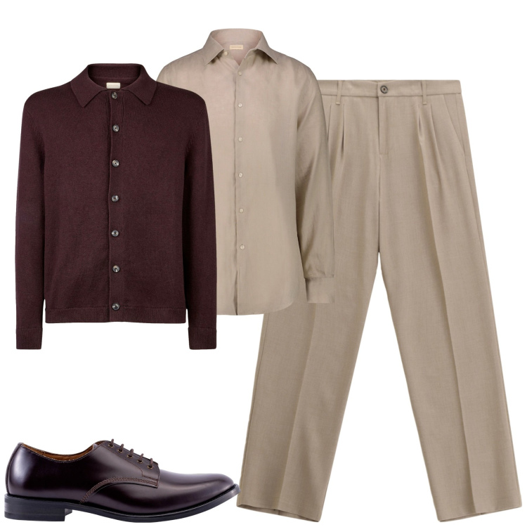 Outfit uomo - Total look #2262054. Stile Business/Elegante per Tutti i giorni. Abbinamento con pantaloni, camicie, scarpe stringate, polo.