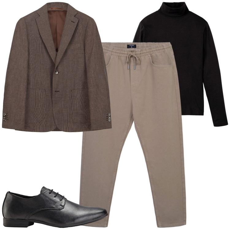 Outfit uomo - City. Stile Urban per Tutti i giorni. Abbinamento con maglieria, scarpe stringate, pantaloni, giacche.