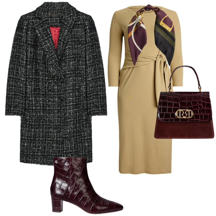 Outfit donna - Evryday. per Tutti i giorni. Abbinamento con borse a mano, vestiti, stivaletti, foulard, cappotti.
