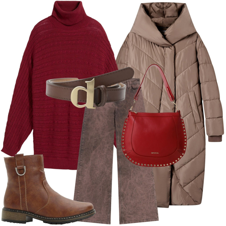 Outfit donna - Maglia versatile. Stile Casual per Scuola/Università. Abbinamento con maglieria, stivaletti, cappotti, pantaloni a palazzo, cinture, borse a spalla.