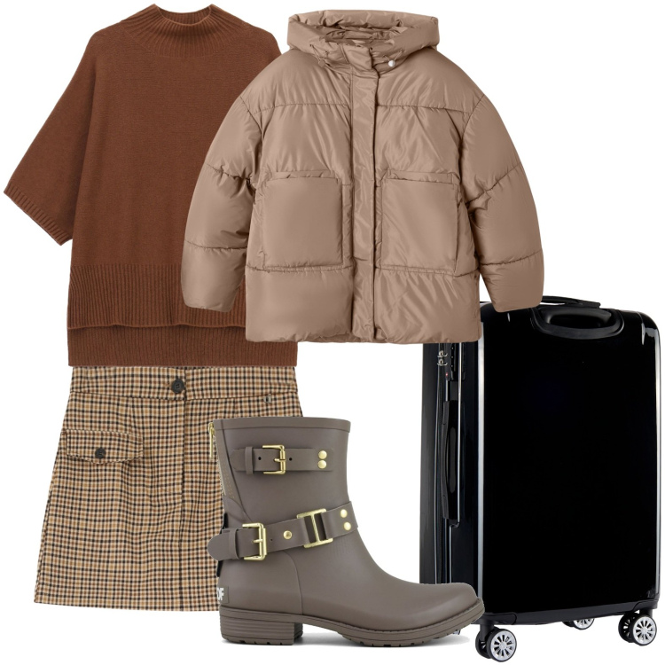 Outfit donna - Stivali comodi biker. Stile Glamour per Tutti i giorni. Abbinamento con bomber, maglieria, valigie, gonne, stivali.