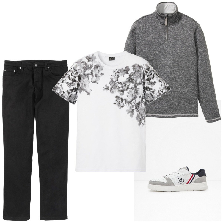 Outfit homme - Urban #4910. Style Urban pour Tous les jours. Assortir avec t-shirts, t-shirts, pantalon , sneakers.
