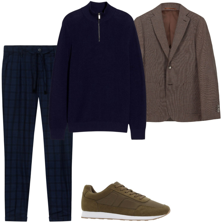 Outfit uomo - Total look #2262630. Stile Casual per Tutti i giorni. Abbinamento con sneakers, maglieria, pantaloni, giacche.