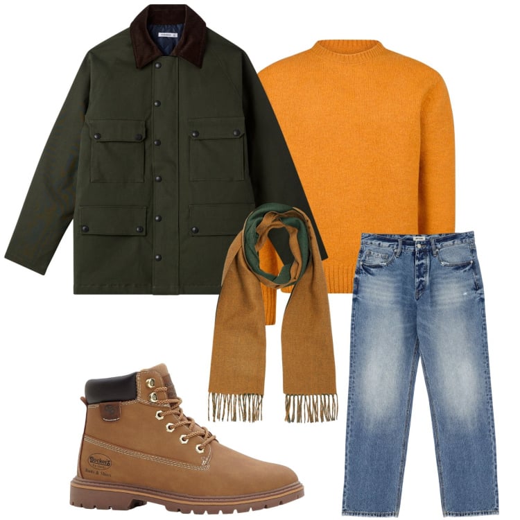 Outfit uomo - La maglia mirbida. Stile Trendy per Tutti i giorni. Abbinamento con stivali e stivaletti, eskimo, jeans, sciarpe, maglieria.