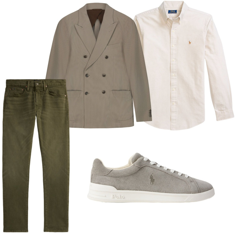 Outfit uomo - Colori neutri. Stile Trendy per Tutti i giorni. Abbinamento con jeans, sneakers, camicie, giacche.