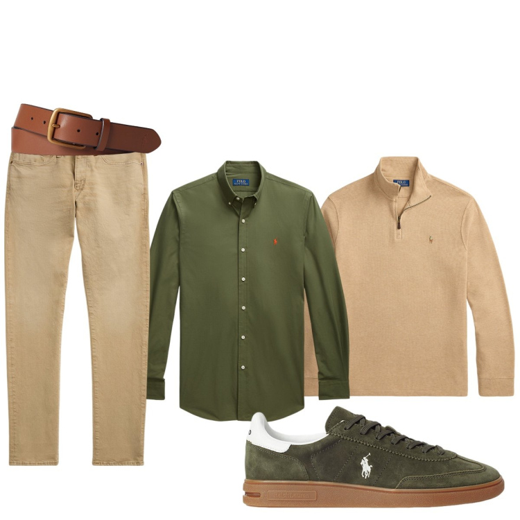 Outfit uomo - Polo Ralph Lauren per l’ufficio. Stile Trendy per Ufficio. Abbinamento con jeans, cinture, camicie, sneakers, pullovers.