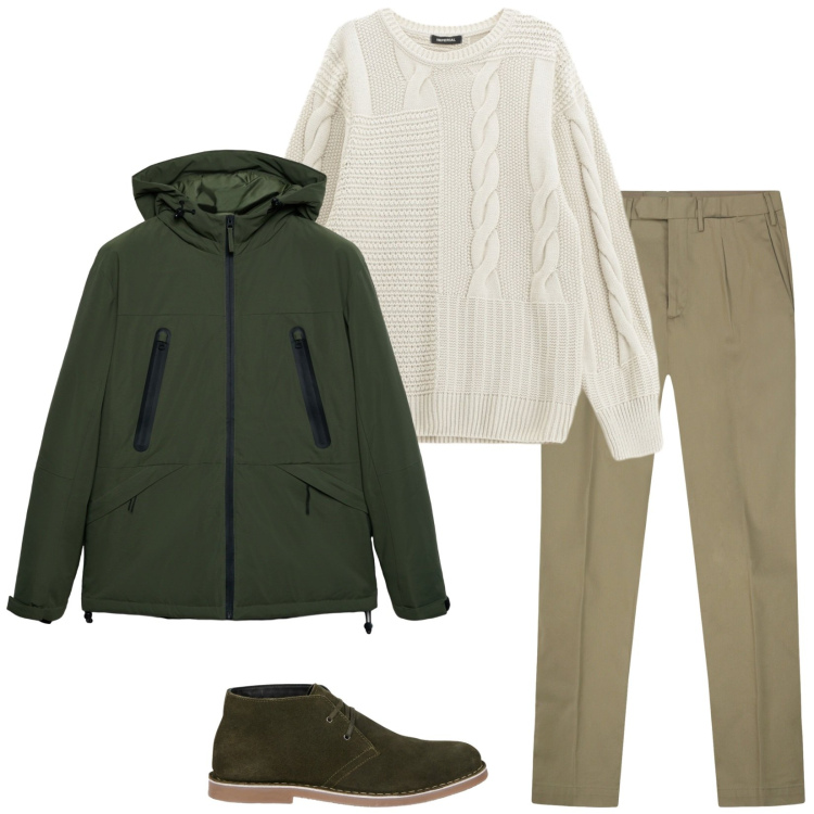 Outfit uomo - Total look #2262883. Stile Trendy per Serata speciale. Abbinamento con giacche, maglieria, stivali e stivaletti, pantaloni.