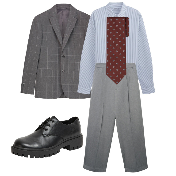 Outfit uomo - Total look #2262983. Stile Business/Elegante per Ufficio. Abbinamento con scarpe stringate, camicie, pantaloni, giacche, cravatte.