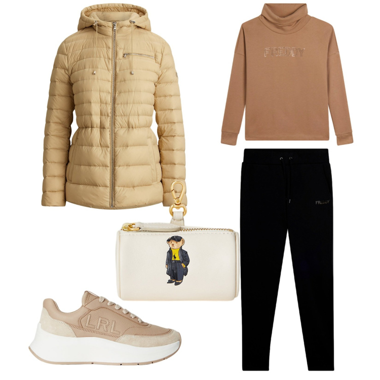 Outfit donna - Total look #2262988. Stile Basic per Tutti i giorni. Abbinamento con tute, sneakers, portamonete, piumini.