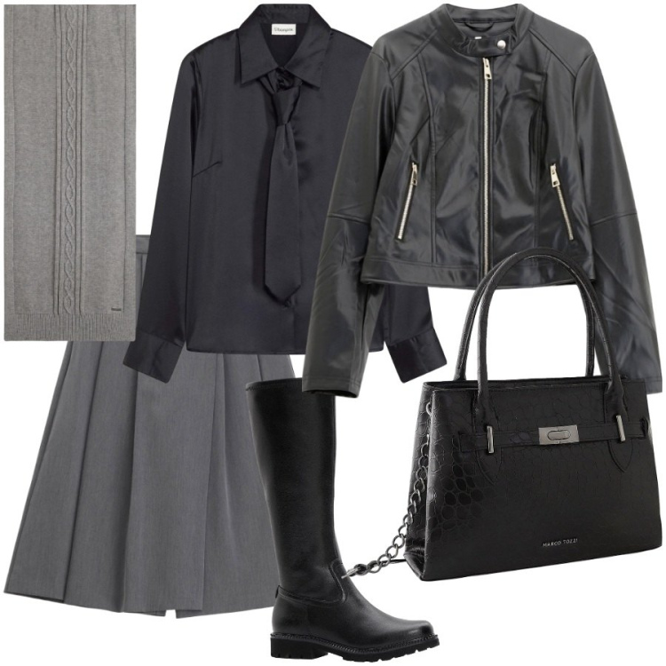 Outfit donna - I bermuda di tendenza. Stile Trendy per Ufficio. Abbinamento con stivali, camicie, borse a mano, giacche, pantaloni, sciarpe.