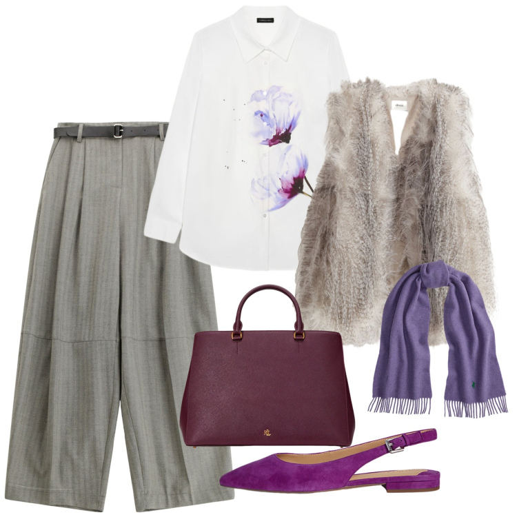 Outfit donna - Bantoa - Fall Mid Season Sale. Stile Chic per Tutti i giorni. Abbinamento con pantaloni, gilet, borse a mano, ballerine, sciarpe, camicie.