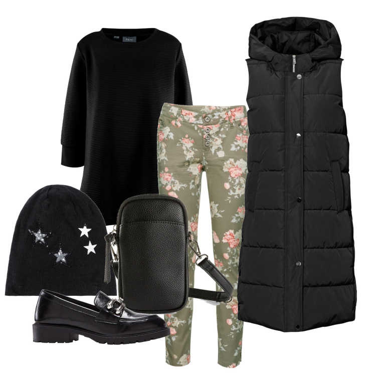 Outfit femme - Octobre. Style Minimal pour Tous les jours. Assortir avec pantalon , blazers, mocassins, sweat-shirts, pochette, bonnets.