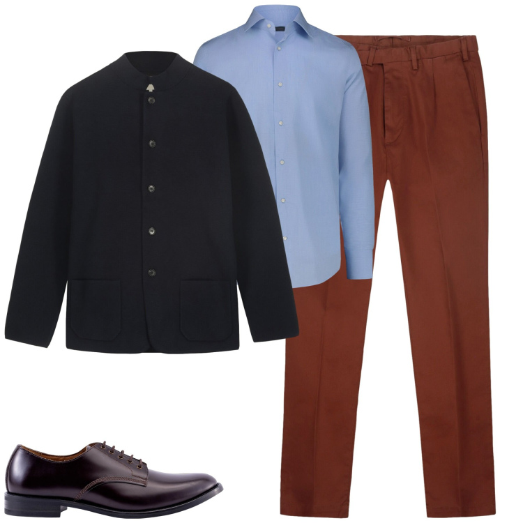 Outfit uomo - Total look #2264204. Stile Urban per Tutti i giorni. Abbinamento con scarpe stringate, giacche, pantaloni, camicie.